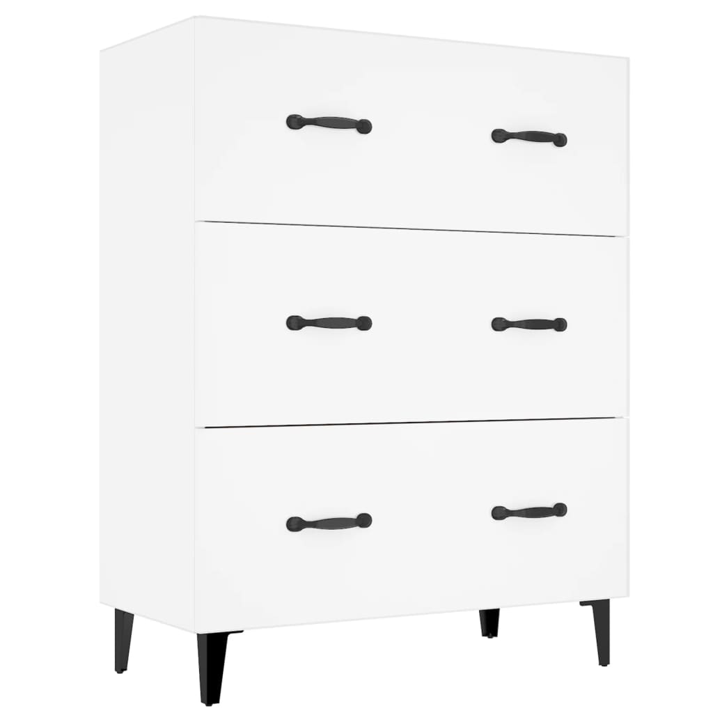 Scarpiera Larga Project X - 2 Ante, 4 Ripiani, Bianco Lucido, 61x99x34 Cm, Legno Ingegnerizzato FSC