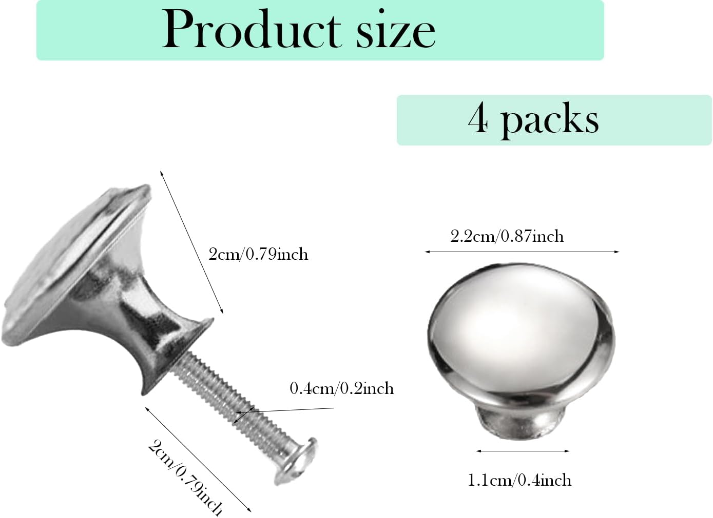 Maniglia Per Armadio In Acciaio Inox Nichel Spazzolato | Tirare Per Cassetti E Mobili, Kit Con Viti (2 Misure: 12,5 Cm E 19,8 Cm)