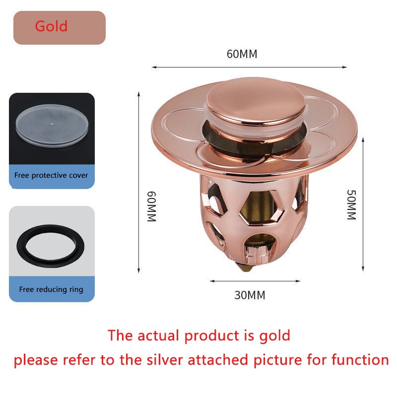 Tappo Scarico Lavandino Universale | Con Filtro Anti-Odori, Per Fori 34-40mm