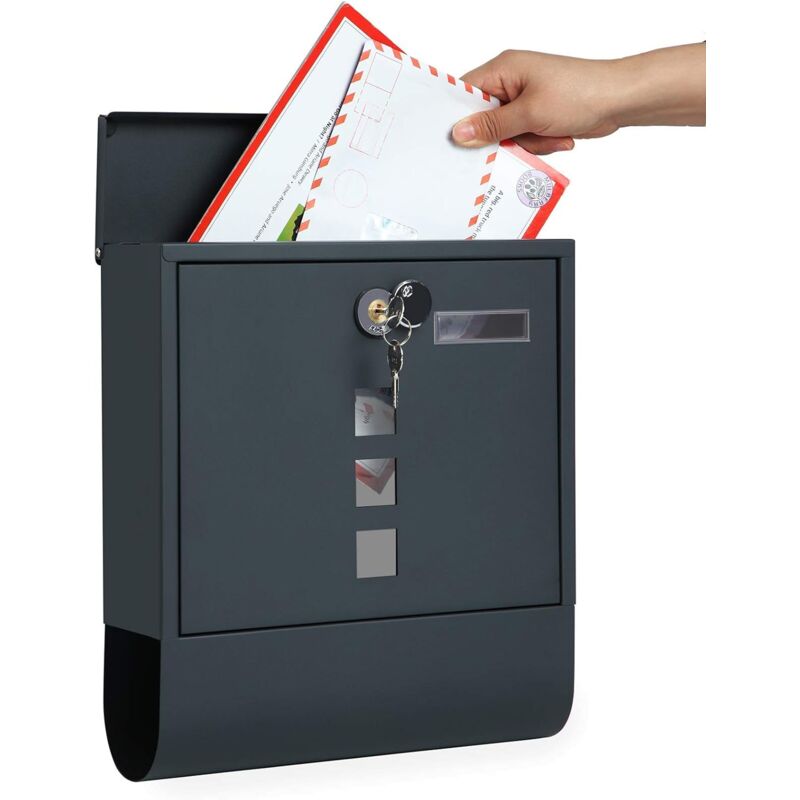 Zelsius boîte aux lettres avec compartiment pour les journaux en acier