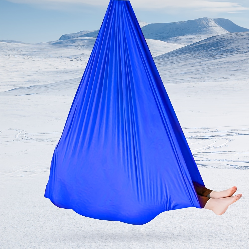 Balançoire sensorielle, balançoire thérapeutique pour enfants et adultes, hamac pour enfants autistes, bleu ciel, 1 x 2,8 m - 2