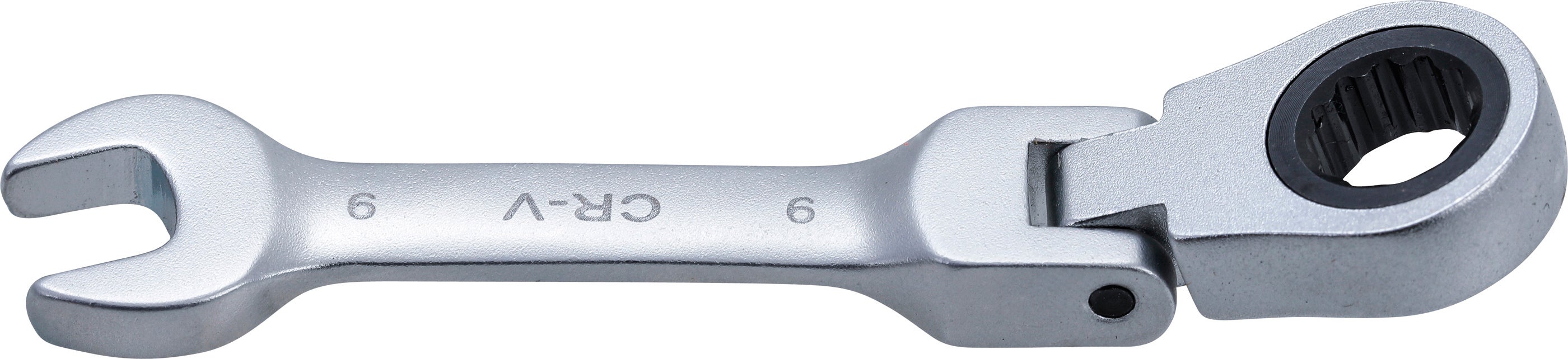 Klucz oczkowy płaski z grzechotką BGS, krótki, odginany, SW 9 mm - 6909