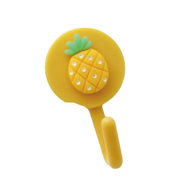 （Ananas）10 szt. uroczych samoprzylepnych haczyków, haczyki ścienne w kształcie kwiatów i owoców, do szlafroka, płaszcza, ręcznika, kapelusza