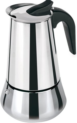 Cafetera Moka De Acero Inoxidable - Para Café Rico Y Aromático, De 2 A 9 Tazas