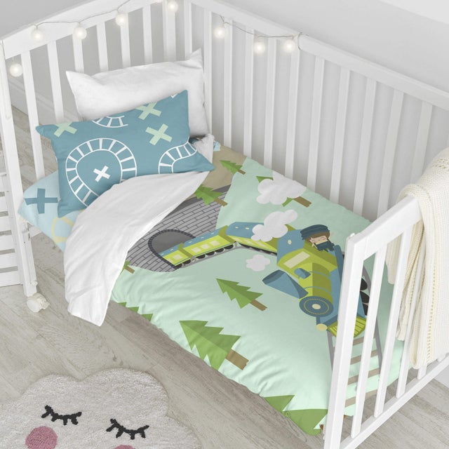 Train Parure housse de couette Berceau 100x120 cm