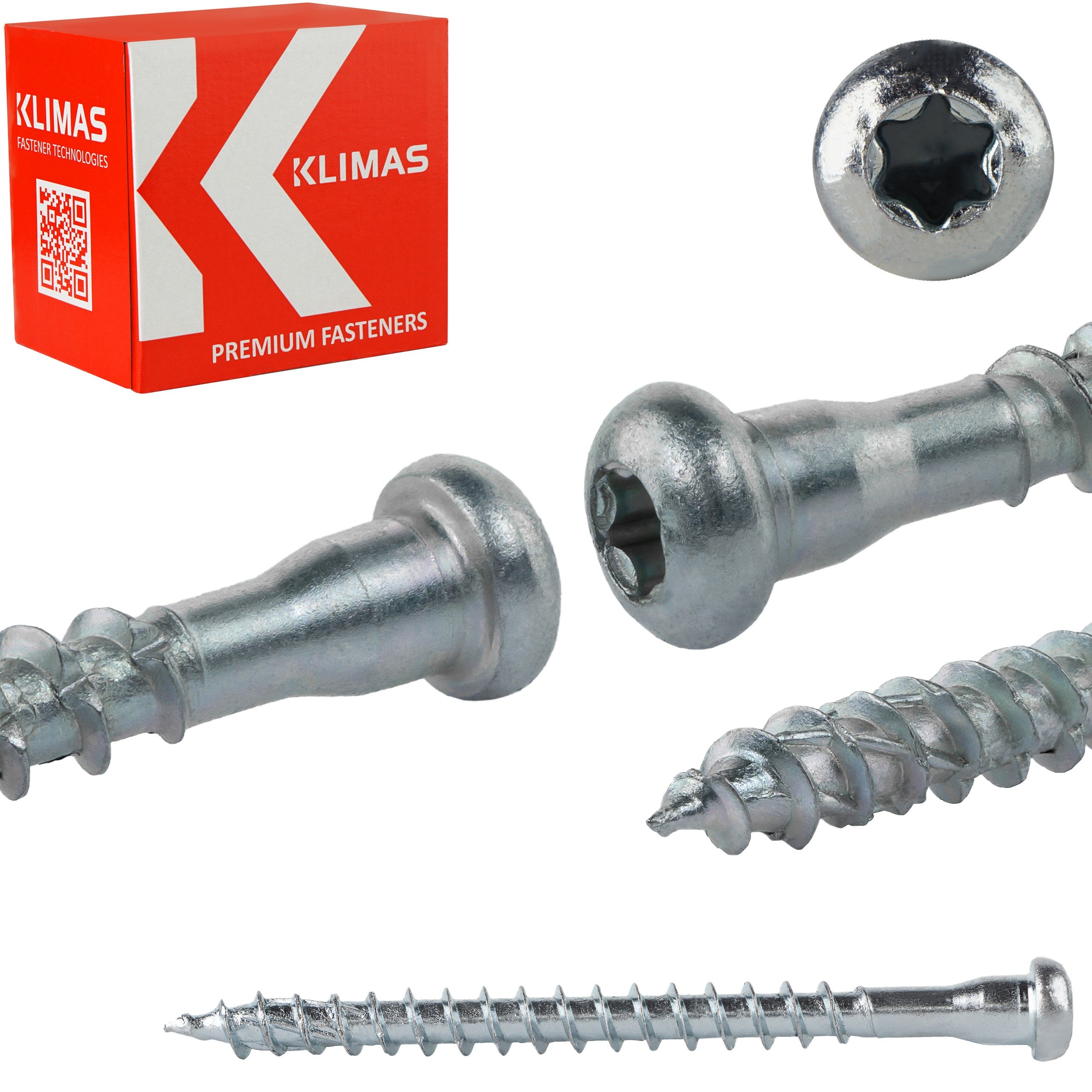 Wkręty do łączników ciesielskich Klimas WKLC 5x60 mm z łbem walcowym 250szt