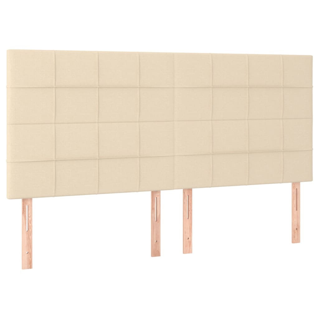 Cadre de lit sans matelas crème 180 x 200 cm en tissu - 9