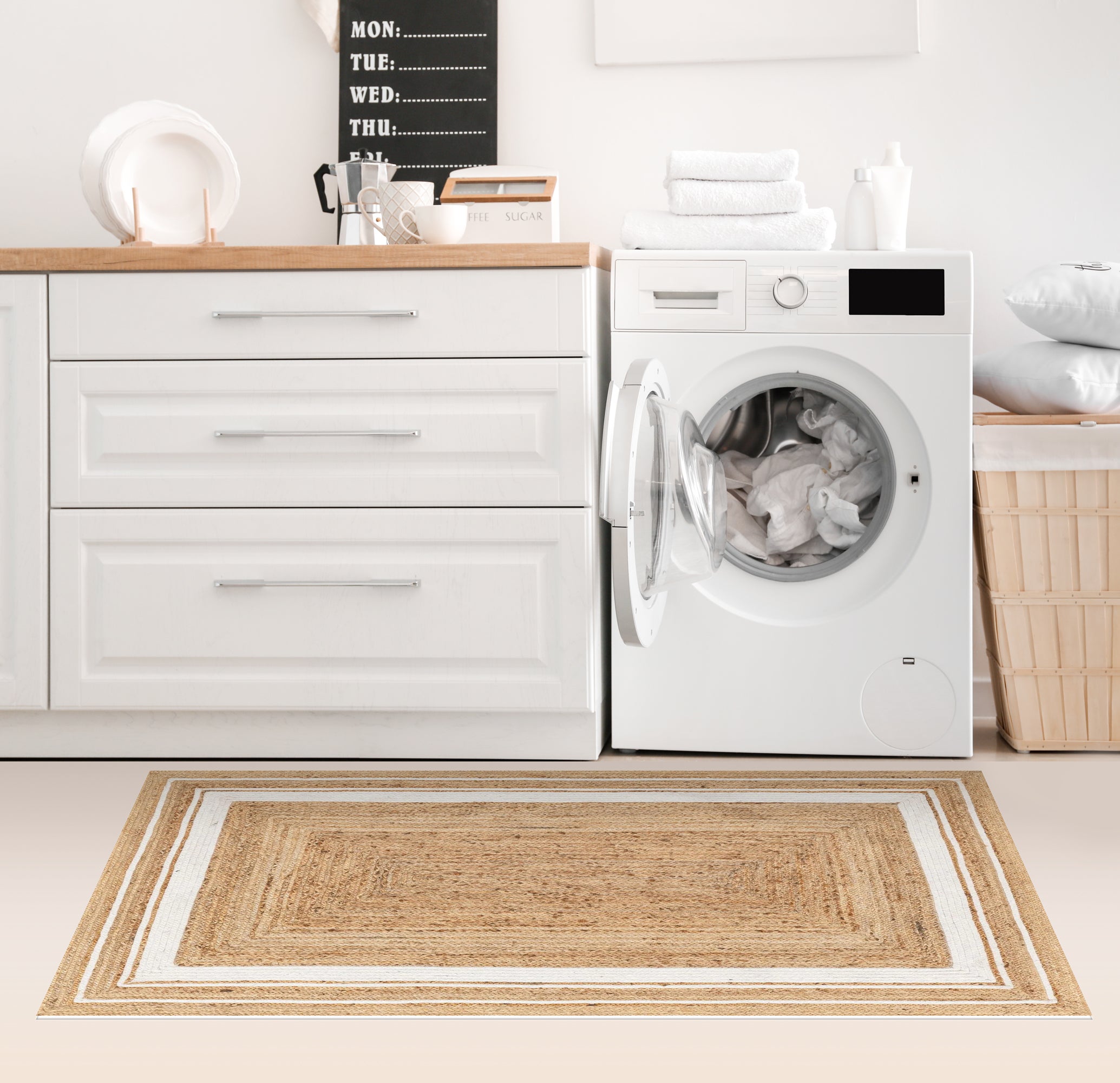 Tappeto antiscivolo in vinile Carthago 160x230 cm - PVC stampato, lavabile, ignifugo, per salotto e cucina - 4