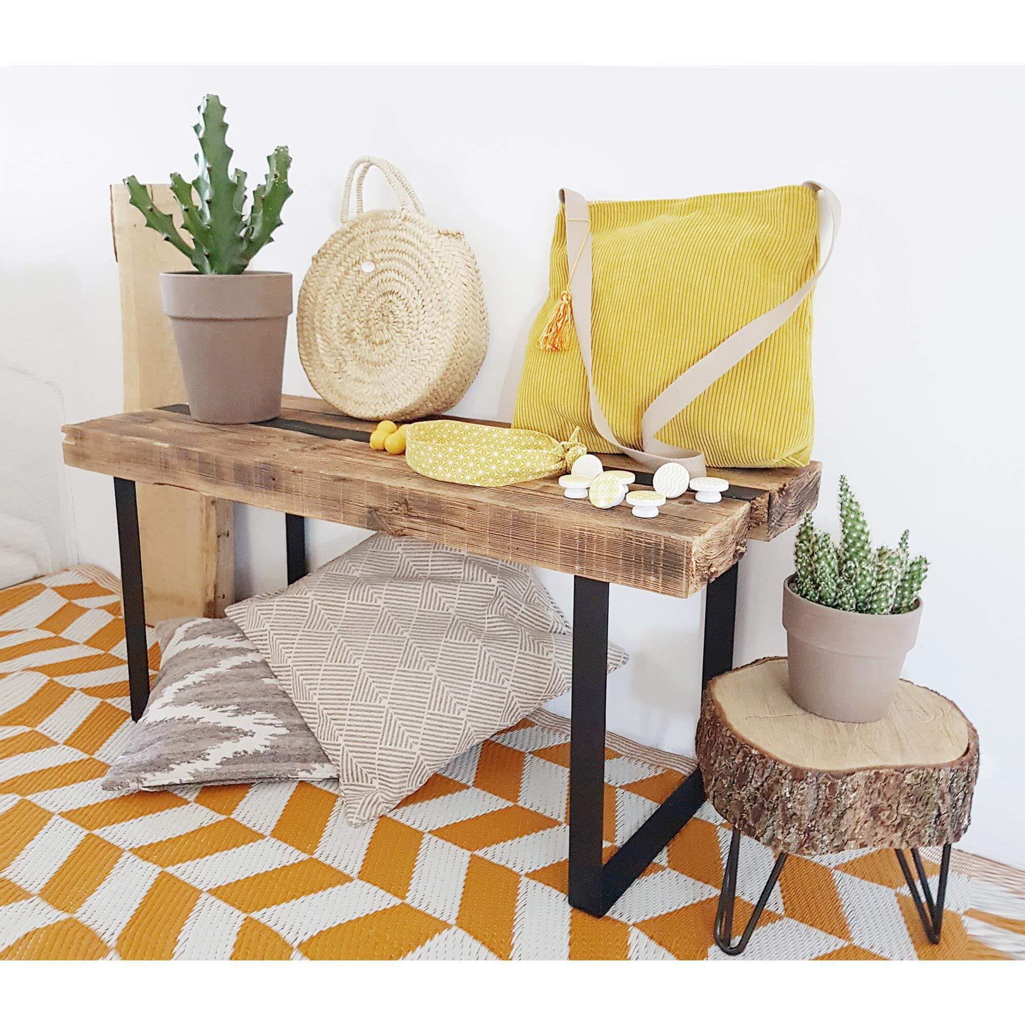 Pé para Móveis de Metal - Estilo Industrial - Instalação Parafuso - Altura 35 cm - 1 Unidade - Cor Preto Poro - 3