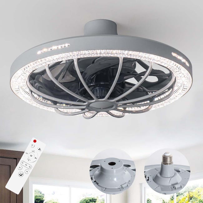 Kit LED Spirale 36W Variateur 3 Températures - Aimants, Pour Ventilateur/plafonnier, Blanc