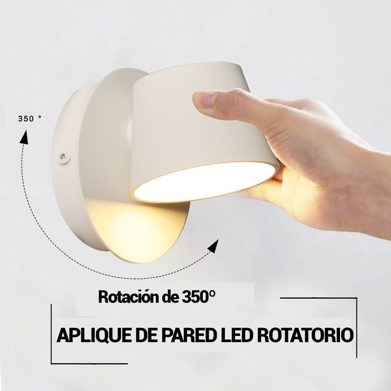 Applique Mural LED avec Projecteur Orientable 6W, 2700K Lumière Chaude de Lecture en Aluminium Blanc, Design Nordique Moderne - 8