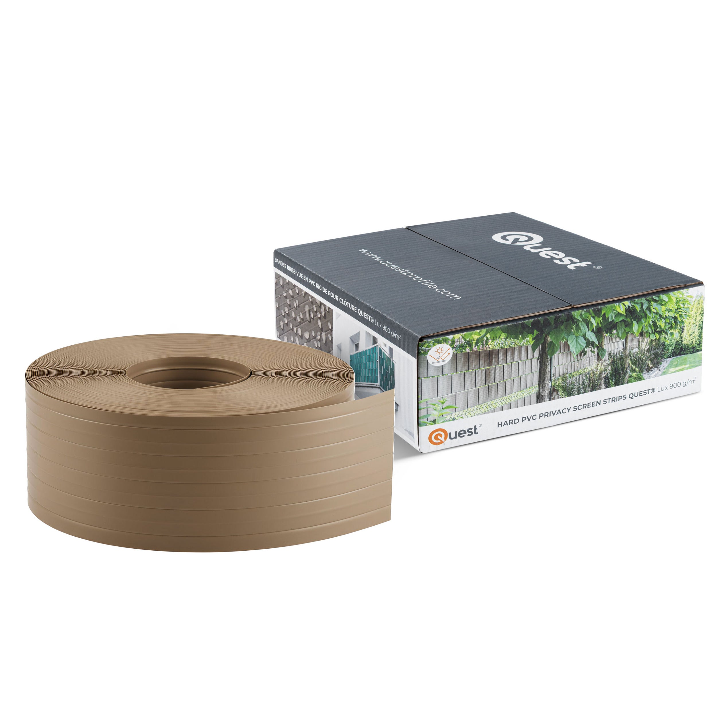 Taśma ogrodzeniowa PVC 10 cm x 52 m - ochrona wizualna na ogród, balkon, taras, odporna na UV, beżowy