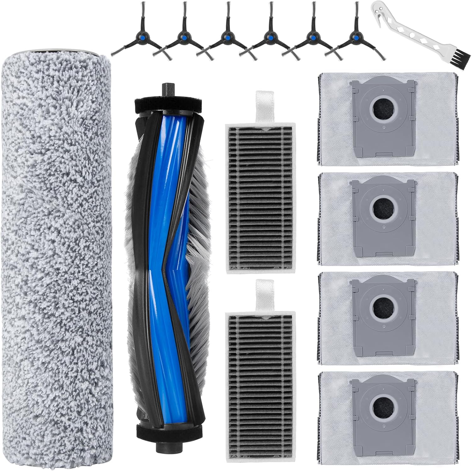 Kit 12 Accessoires ECOVACS DEEBOT X5 Omni - 8 Sacs Aspirateur + 4 Chiffons Lavables