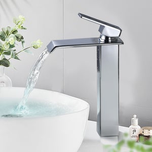 Robinet Salle de Bain Cascade Chromé, Mitigeur de Lavabo Haut Bec en Laiton, Robinetterie Moderne pour Vasque Leroy Merlin Les bons plans des petits projets avant l'été