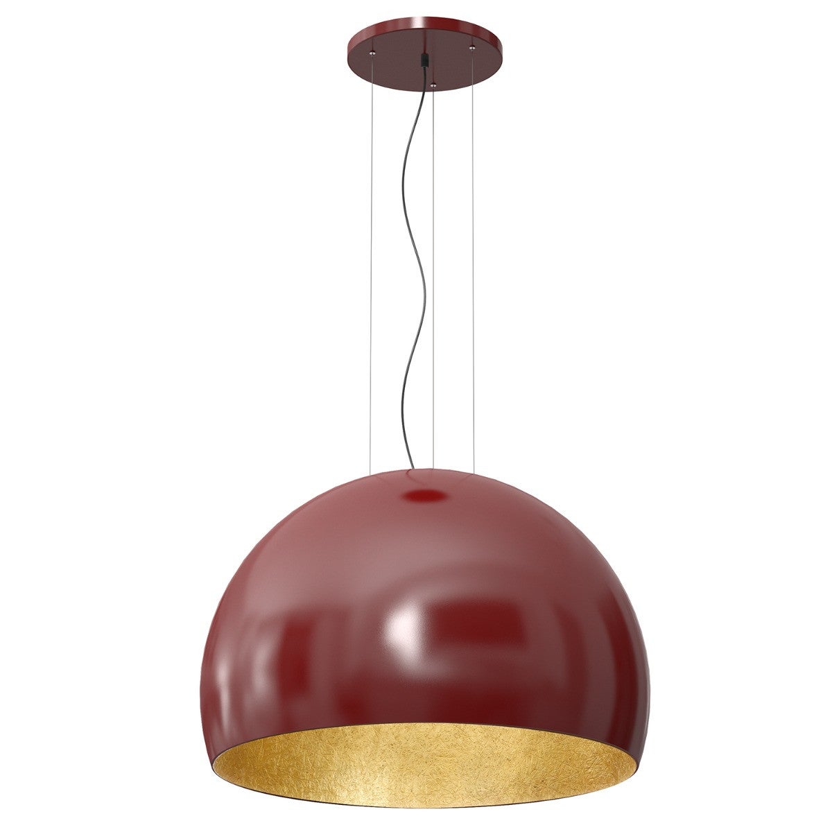 Lampa wisząca Compo burgundowo-złota 1xE27x15W wym: 150 x 80 x 80 cm kompozyt Luminex