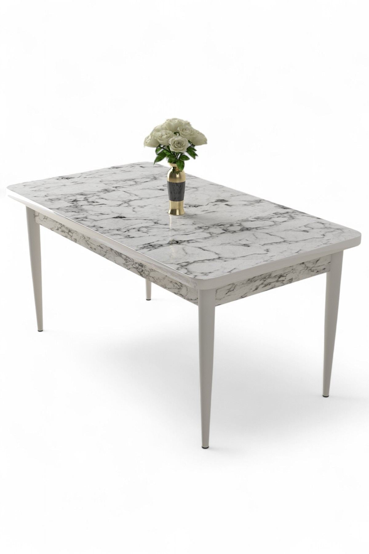 Menzzo  Mesa De Comedor Nil, Mármol Blanco , Leroy Merlin