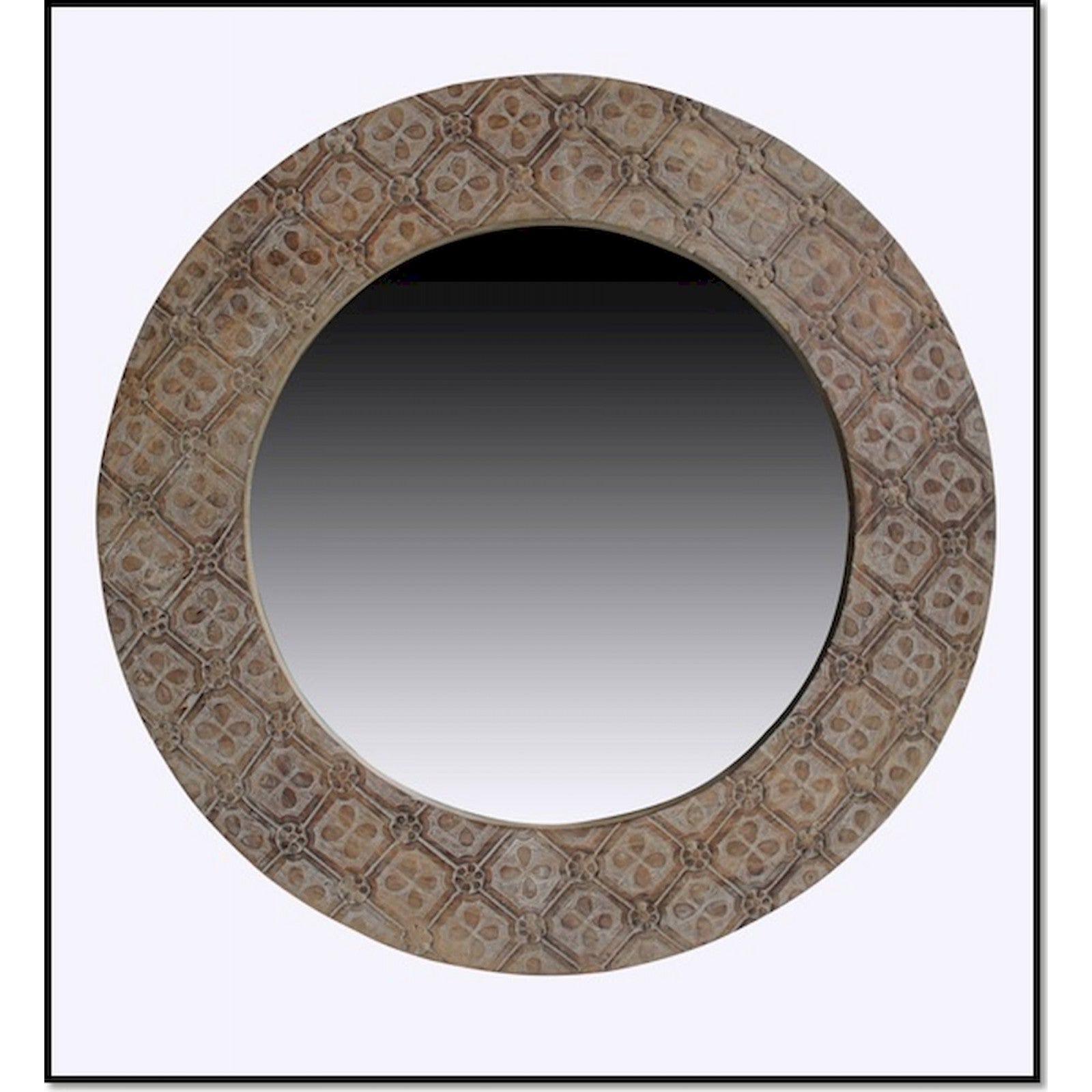 Miroir Mural Rond Design Tulup - Diamètre 50 Cm - Pour Toutes Les Pièces