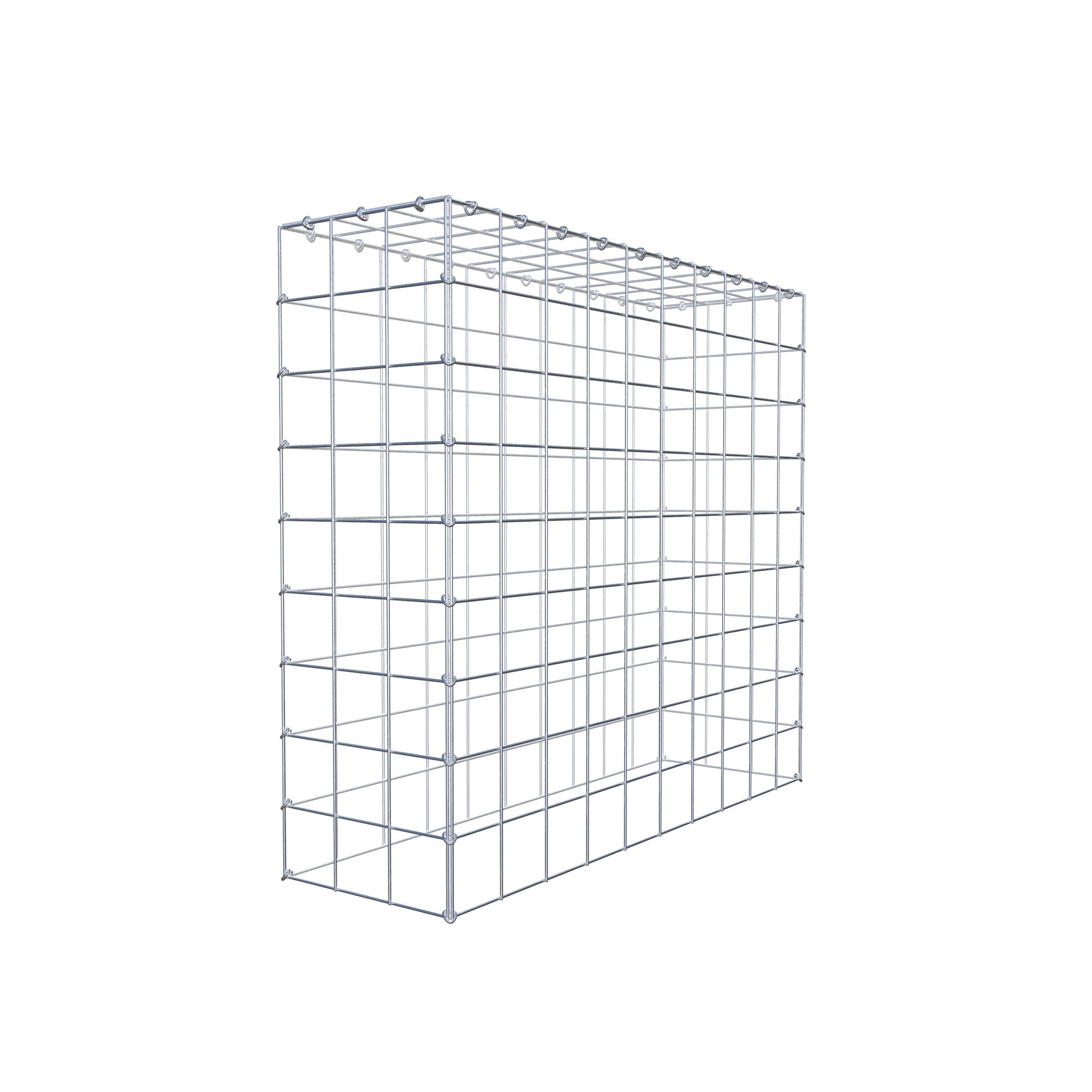 Gavión para apilar en acero galvanizado 100x90x30cm (LxAxP), malla 10 x 10cm, Anillo en C, sin rejilla inferior - 9
