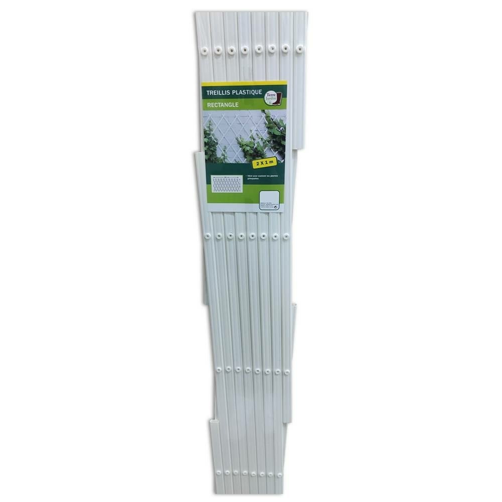 Lot De 3 Treillis Muraux Extensibles En Bois Pour Plantes Grimpantes - 180 Cm X 60 Cm Blanc