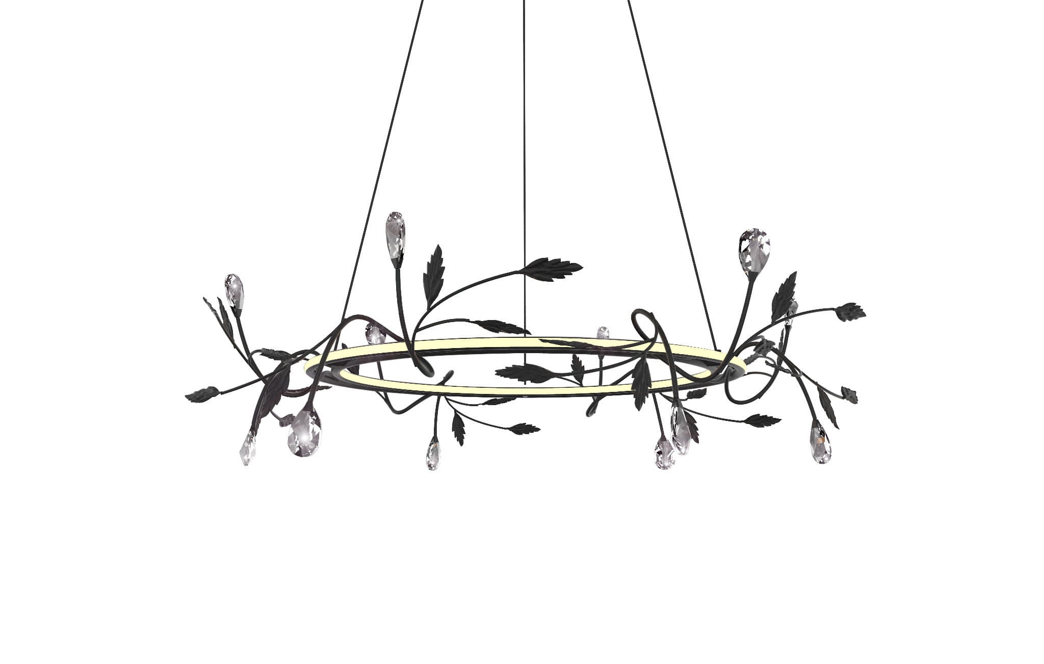 Lampa wisząca Giaros LED 36W Neutralna biel 2600lm czarno-biała wym: 120 x 65 x 65 cm Apeti