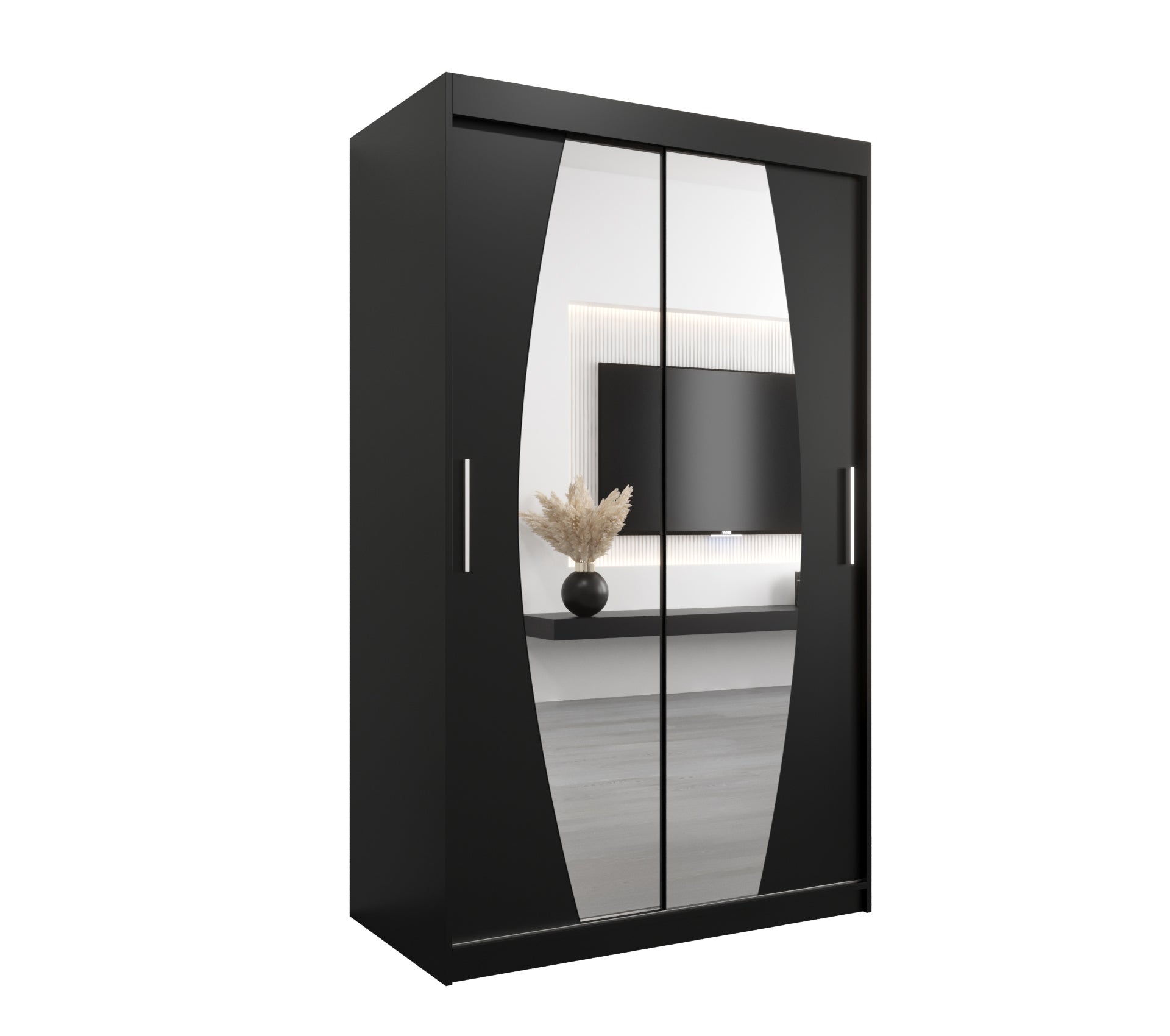 Szafa przesuwna garderoba ELYPSE 120 x 62 x 200 cm Czarny - Abiks Meble