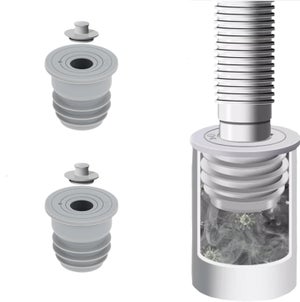 Set 4 Tappi Di Scarico In Gomma Per Vasca E Lavandino – Con Anello Di Trazione, Ben Sigillati, Multiuso Per Cucina E Bagno, Nero E Grigio