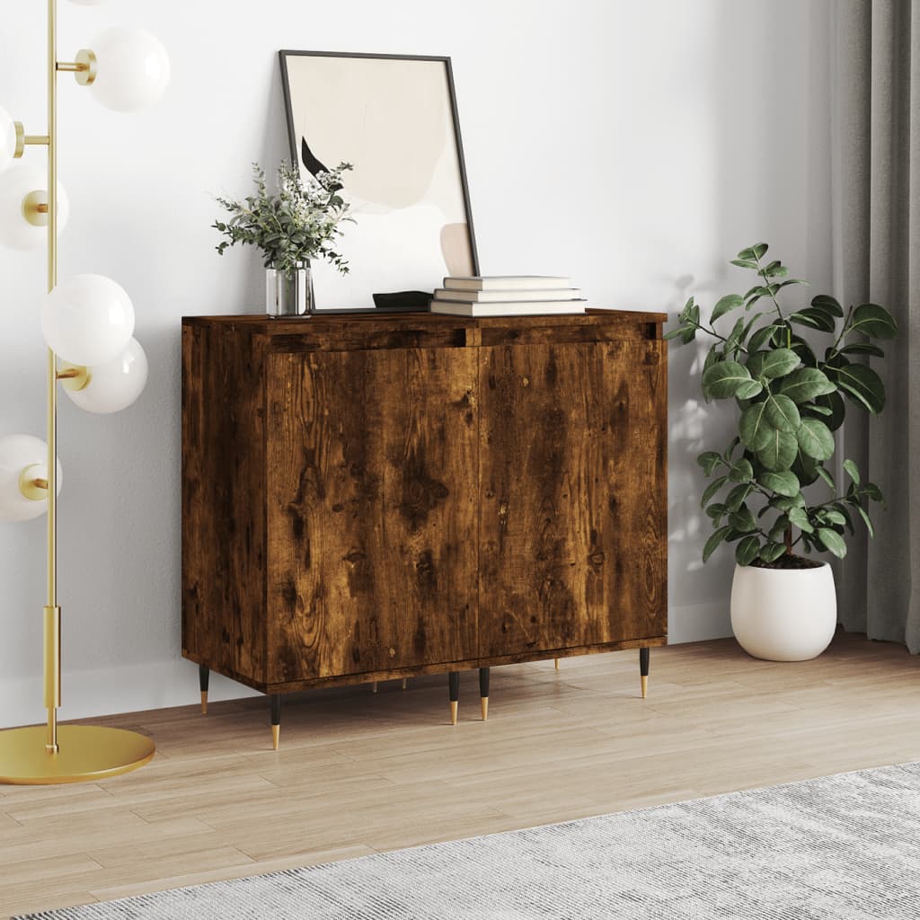 VidaXL Credenze Con Ante - Credenze 2 Pz Rovere Fumo 40x35x70 Cm In Legno Multistrato 93795923