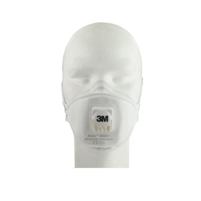 Masque 3M Aura 9322 anti-poussières pliable FFP2 avec soupape x 10 - 4