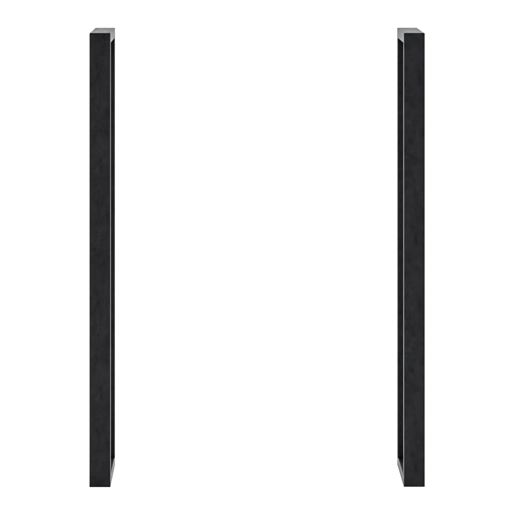 Set de 2 pieds de table Kauniainen acier 87 x 27 x 4 cm noir [en.casa] - 3
