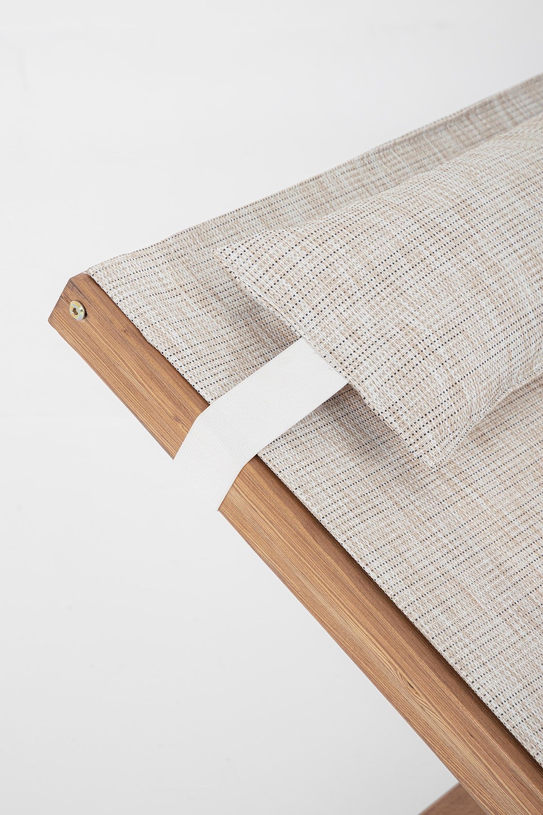 CHAISE LONGUE DONDOLO CON CUSCINO NOES SDRAIO IN LEGNO LARICE