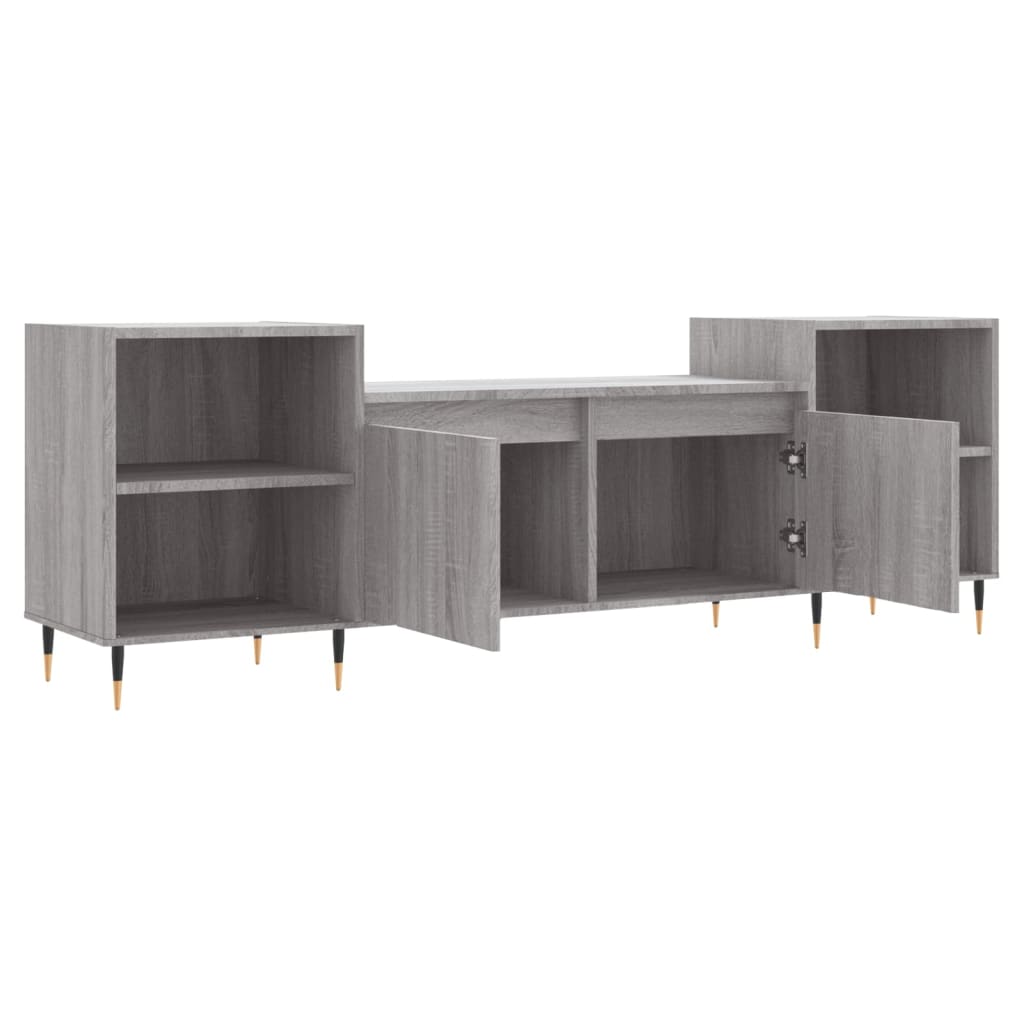 Meuble TV Sonoma gris 160x35x55 Bois d'ingénierie - 6