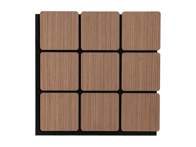 Panel ścienny akustyczny - Ciemnodrewniany - Komplet 4 szt. - 1,49 m² - CUBIA