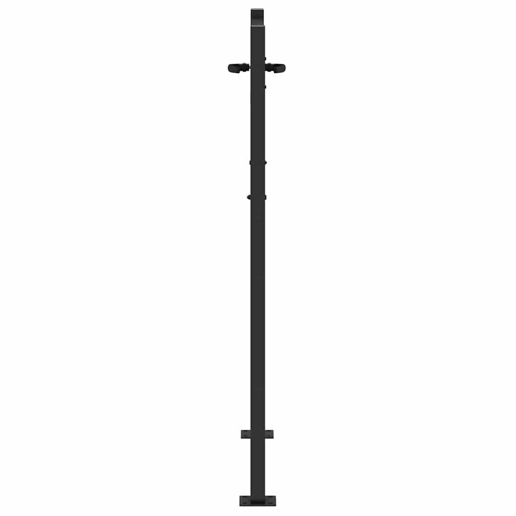 vidaXL Porte de Jardin Noir 110 x 155 cm Acier peint par poudre - 5