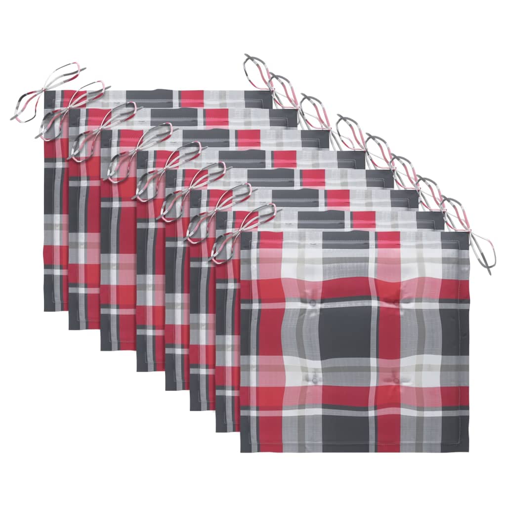 Chaises de jardin 8 pcs avec coussins Bois de teck massif 2 - 8