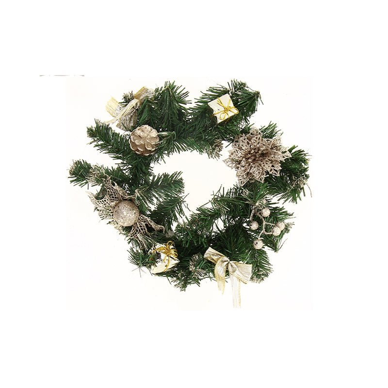 Couronne Noël Lumineuse LED - 50x30cm - Père Noël - Décoration Porte/Fenêtre