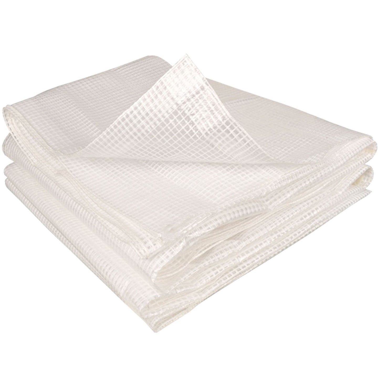 Bâche de rechange 130 gr/m² pour serre tunnel 6m² blanche 2 sections ROMA - 2