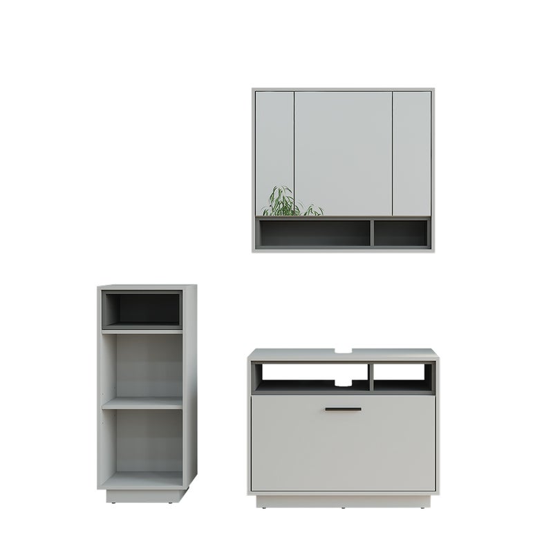 Vicco Zestaw mebli łazienkowych Beatrice, Szary/antracyt, Zestaw 2