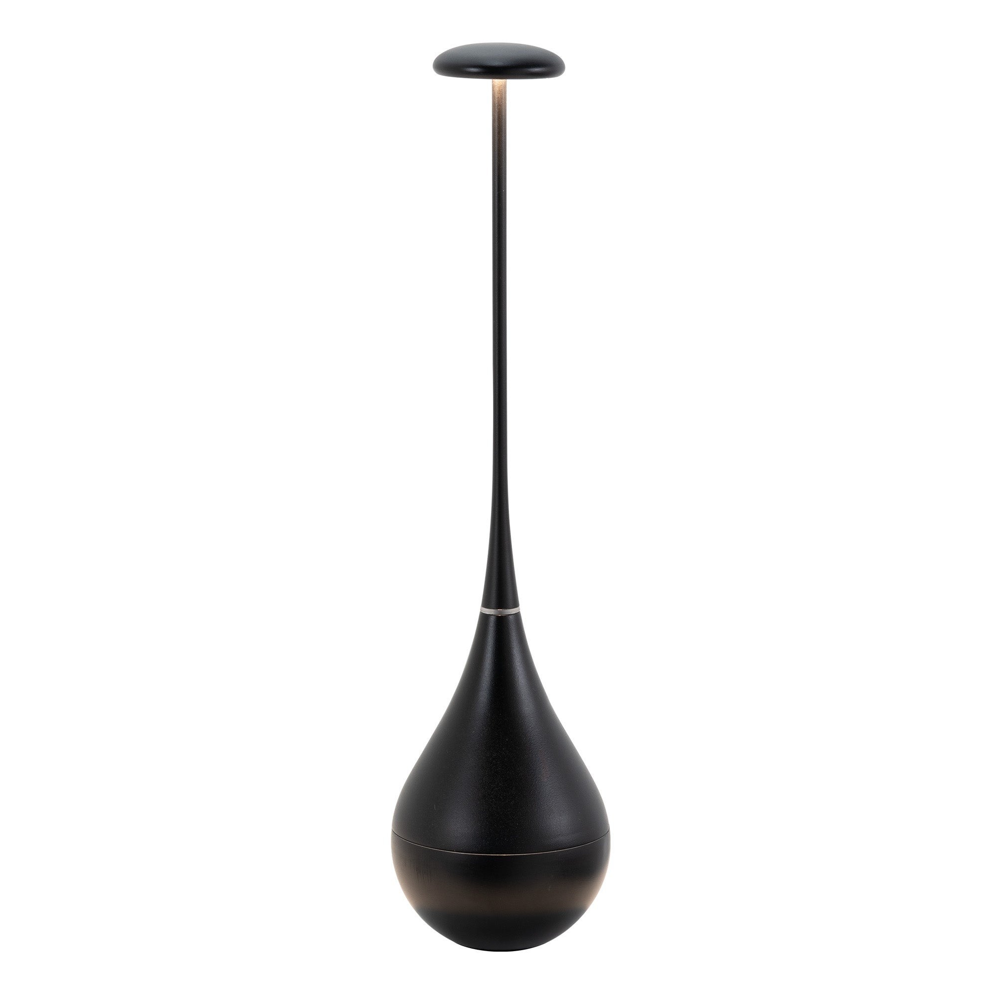 Zafferano Dondolina - Lampa stołowa LED z akumulatorem IP65, bezprzewodowa, ściemniacz dotykowy - włoski design, kolor czarny
