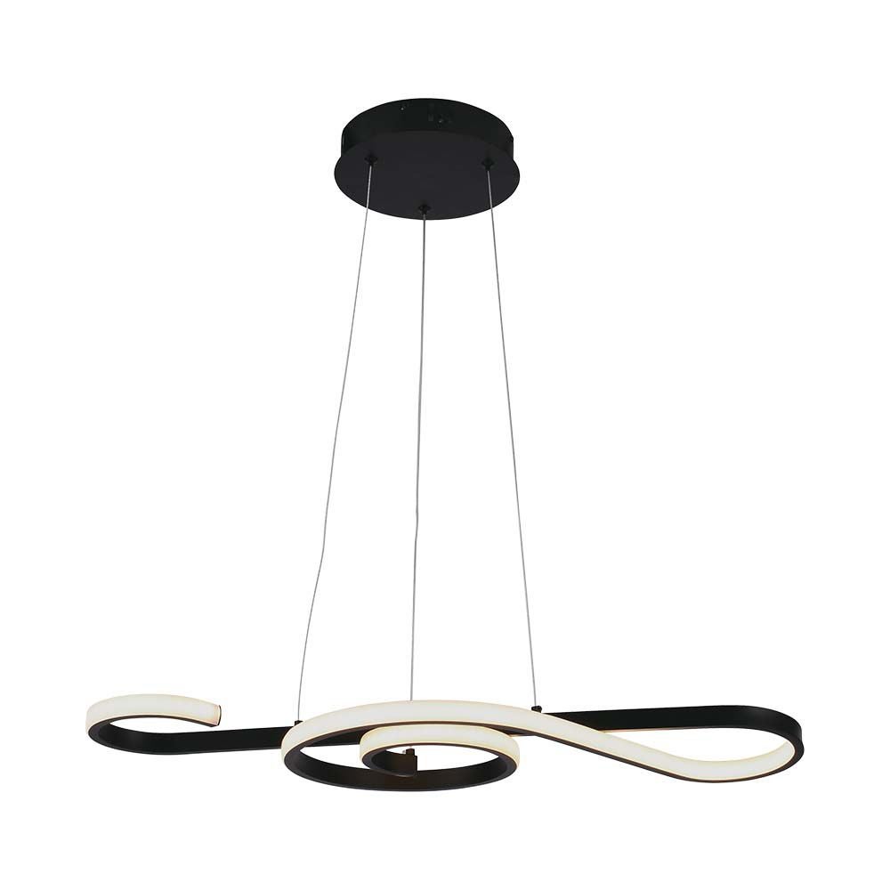 Wisząca lampa LED 18 W z metalu o nowoczesnym wzornictwie, 70*25 cm, kolor czarny, 3000 K