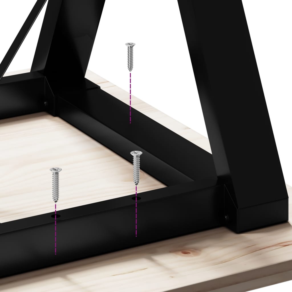Pernas de mesa de jantar em estrutura em Y aço 80x40x73 cm - COMFORTXL - 8