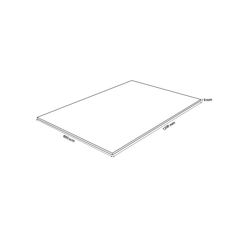 Plateau rectangulaire 120x60 en verre trempé transparent - 2
