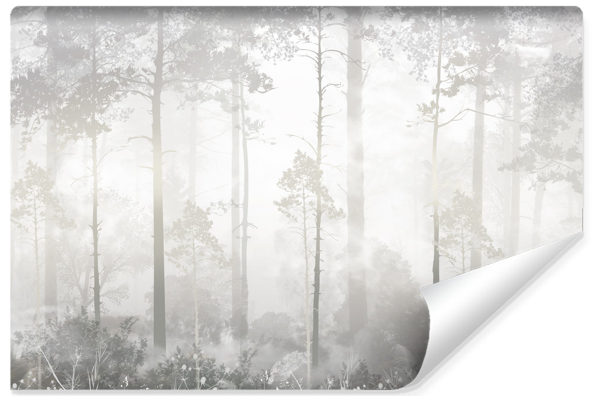 Vlieseline papel pintado fotografia para habitación forest trees vintage style 368cm x 254cm