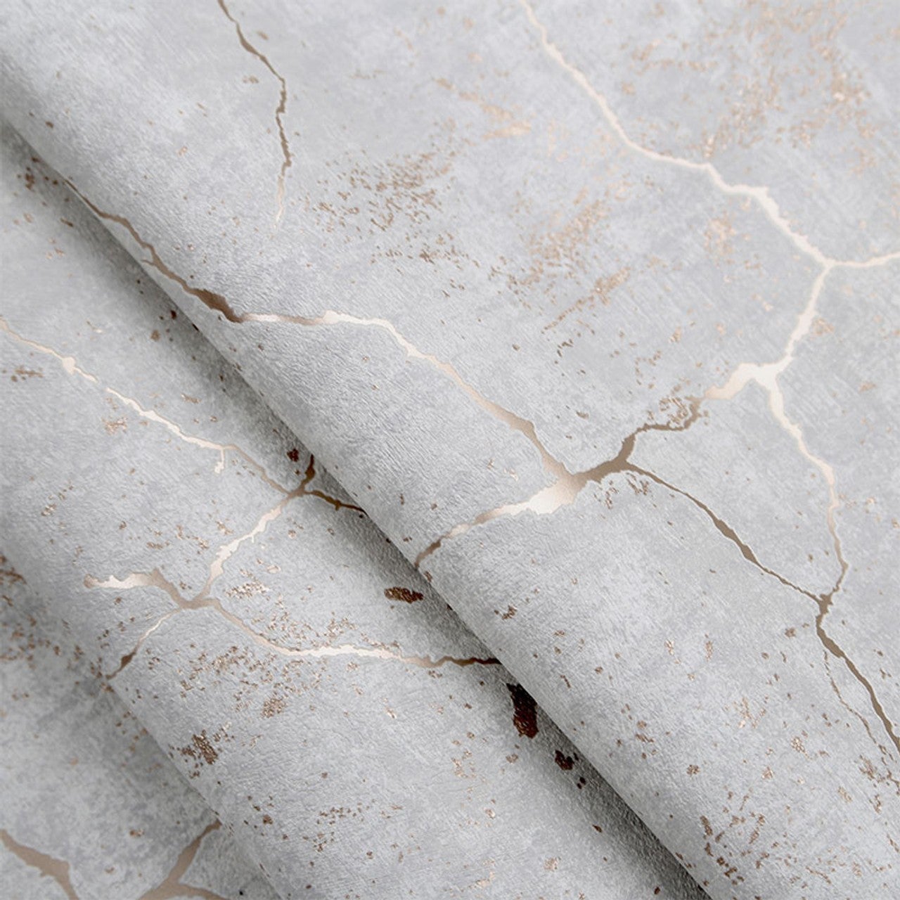 Papier peint intissé Kintsugi Vinyle 1005 x 52cm Or Rose - 6