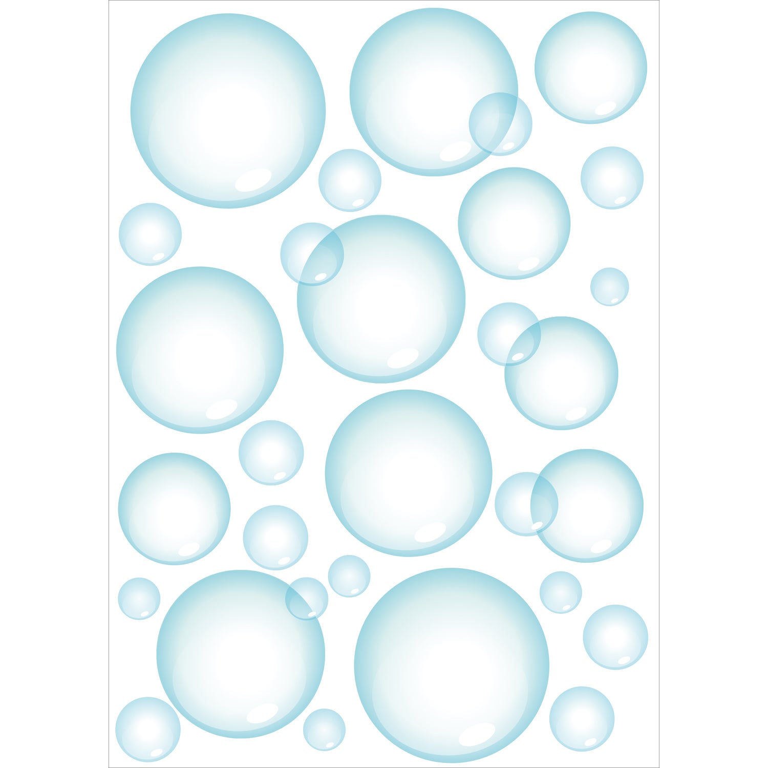 Runtoo Adesivi Murali Bolle di Sapone Adesivi da Parete Pallini Colorati Pois Decorazioni Muro Bagno Cameretta Bimba Soggiorno