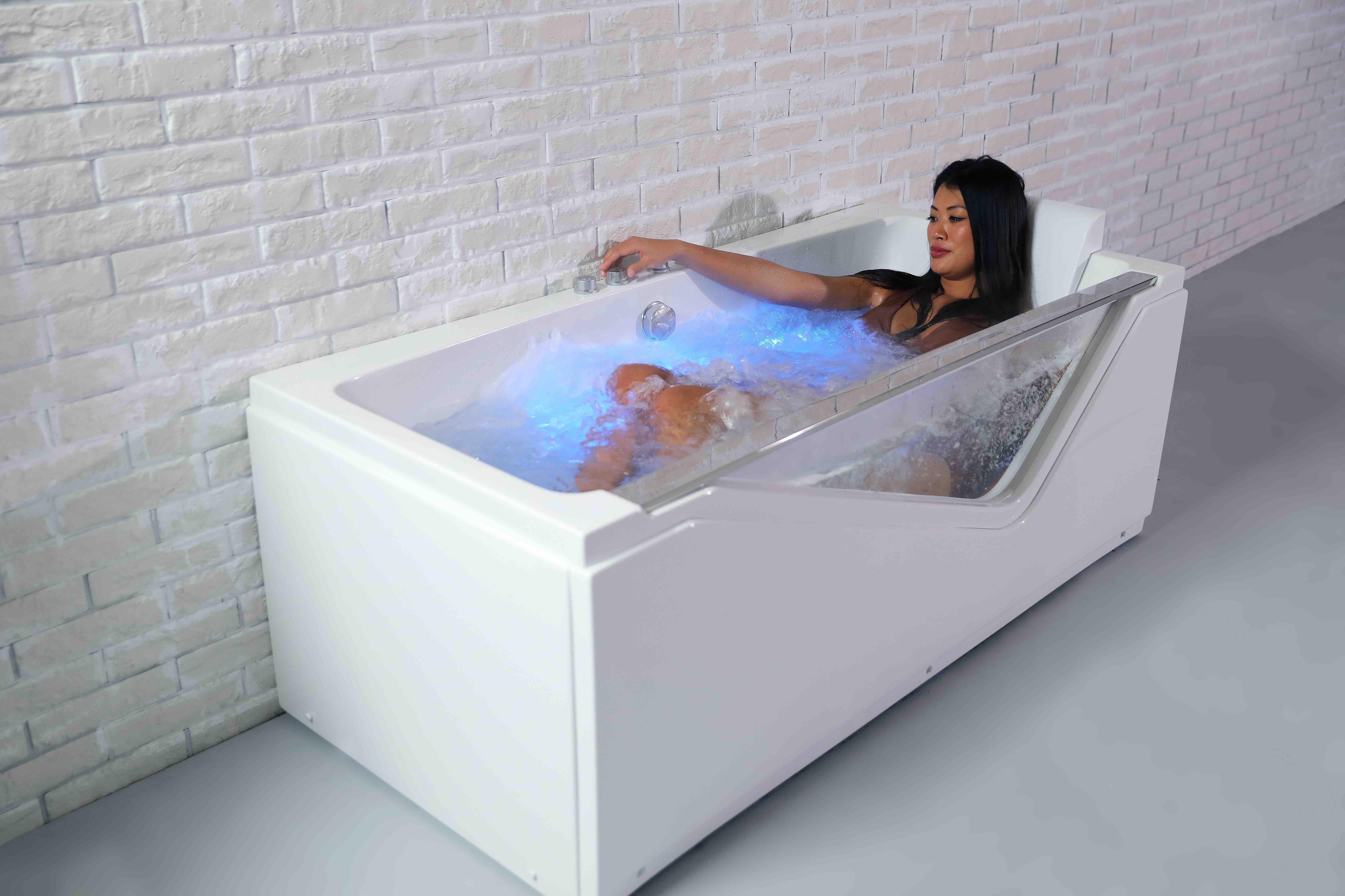 Baignoire balnéo droite INDRA Wave L170xl80xH63cm, by SPALINA - 7