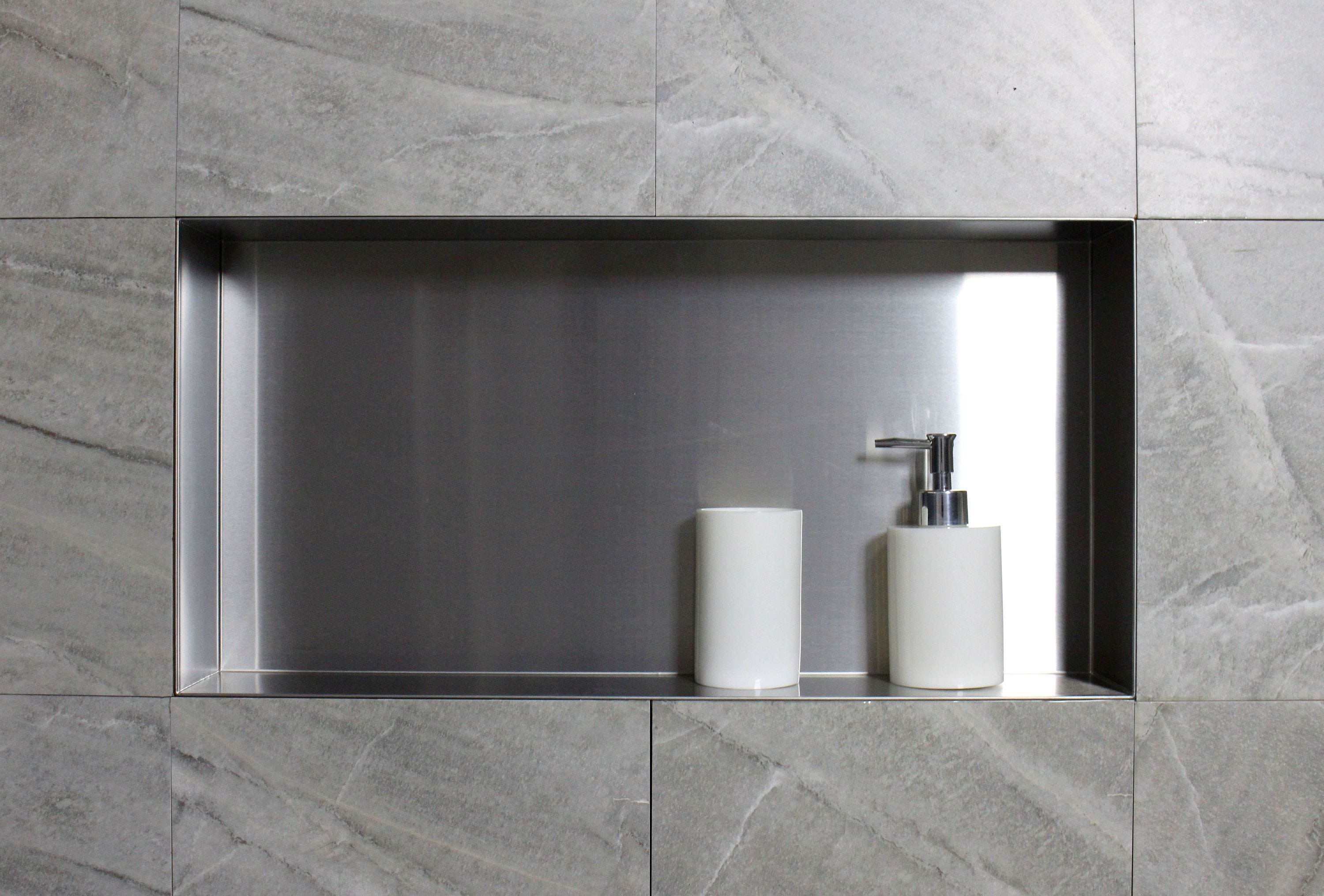 BERNSTEIN - Nicchia doccia a parete con sporgenze, mensola per doccia in acciaio inox con scomparti - 90x30x10cm - NT309010X Metallo di canna da fuoco | Leroy Merlin BERNSTEIN - Nicchia doccia a parete con sporgenze, mensola per doccia in acciaio inox con scomparti - 90x30x10cm - NT309010X Metallo di canna da fuoco | Leroy Merlin
