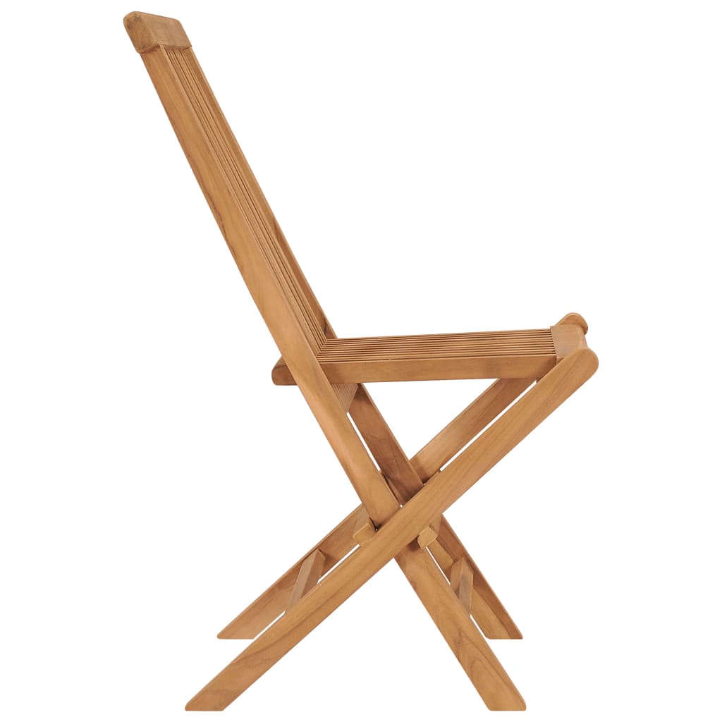 Chaises de jardin pliables 4 pcs Bois de teck massif - 4