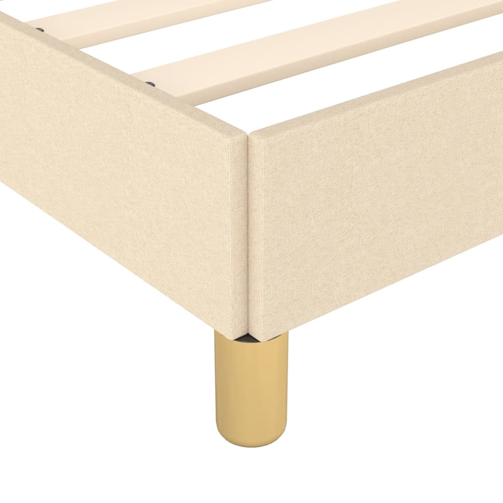 Cadre de lit sans matelas crème 180 x 200 cm en tissu - 7