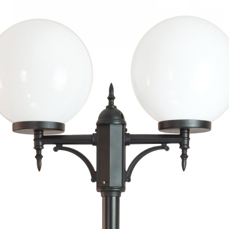 Latarnia ogrodowa Kule czarna 2xE27x100W wym: 290 x 75 x 30 cm aluminium SU-MA