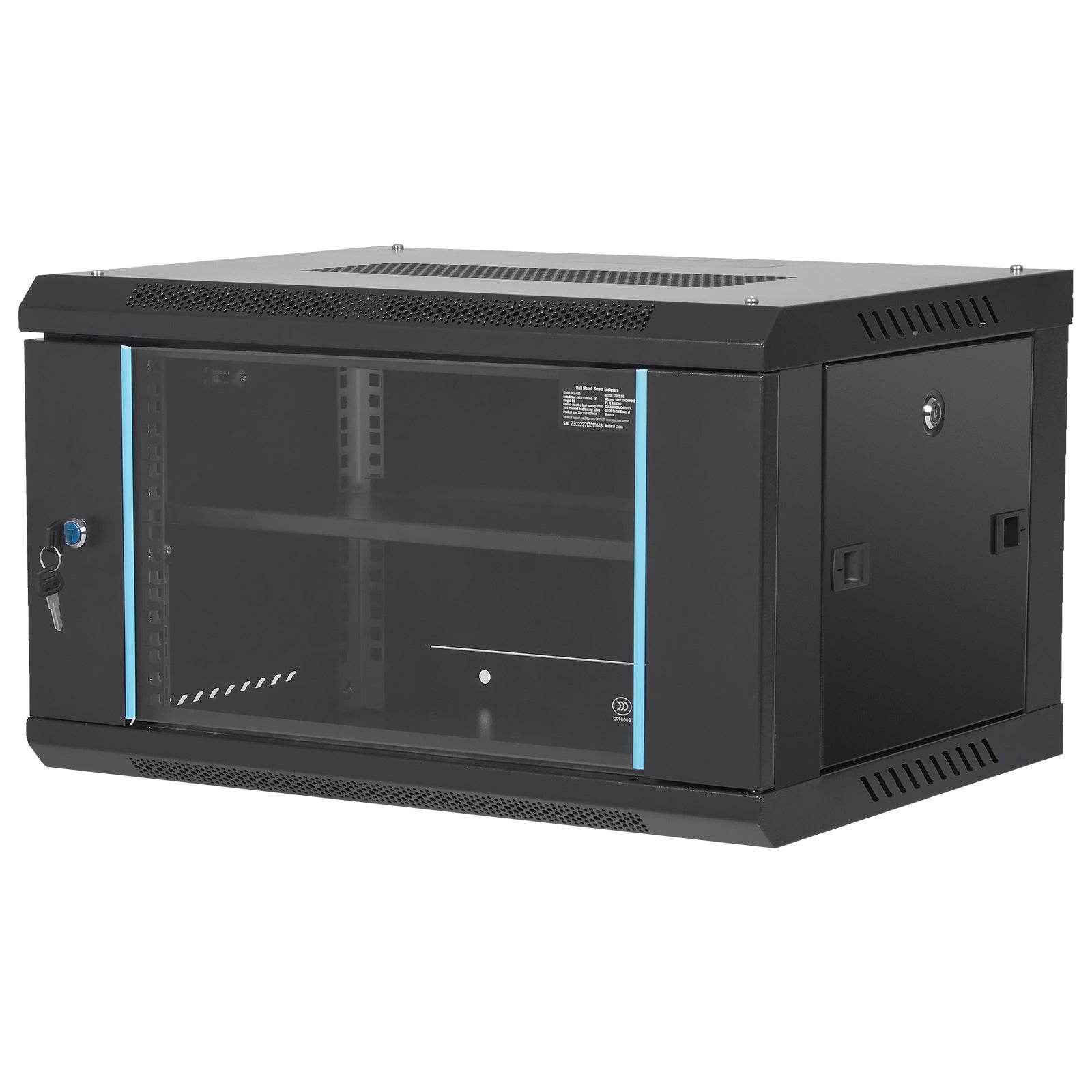 SucceBuy Armoire serveur réseau à montage mural 6U, 15,5'' profondeur ...